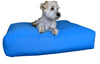 dash the dog on a medium pet bed in teal